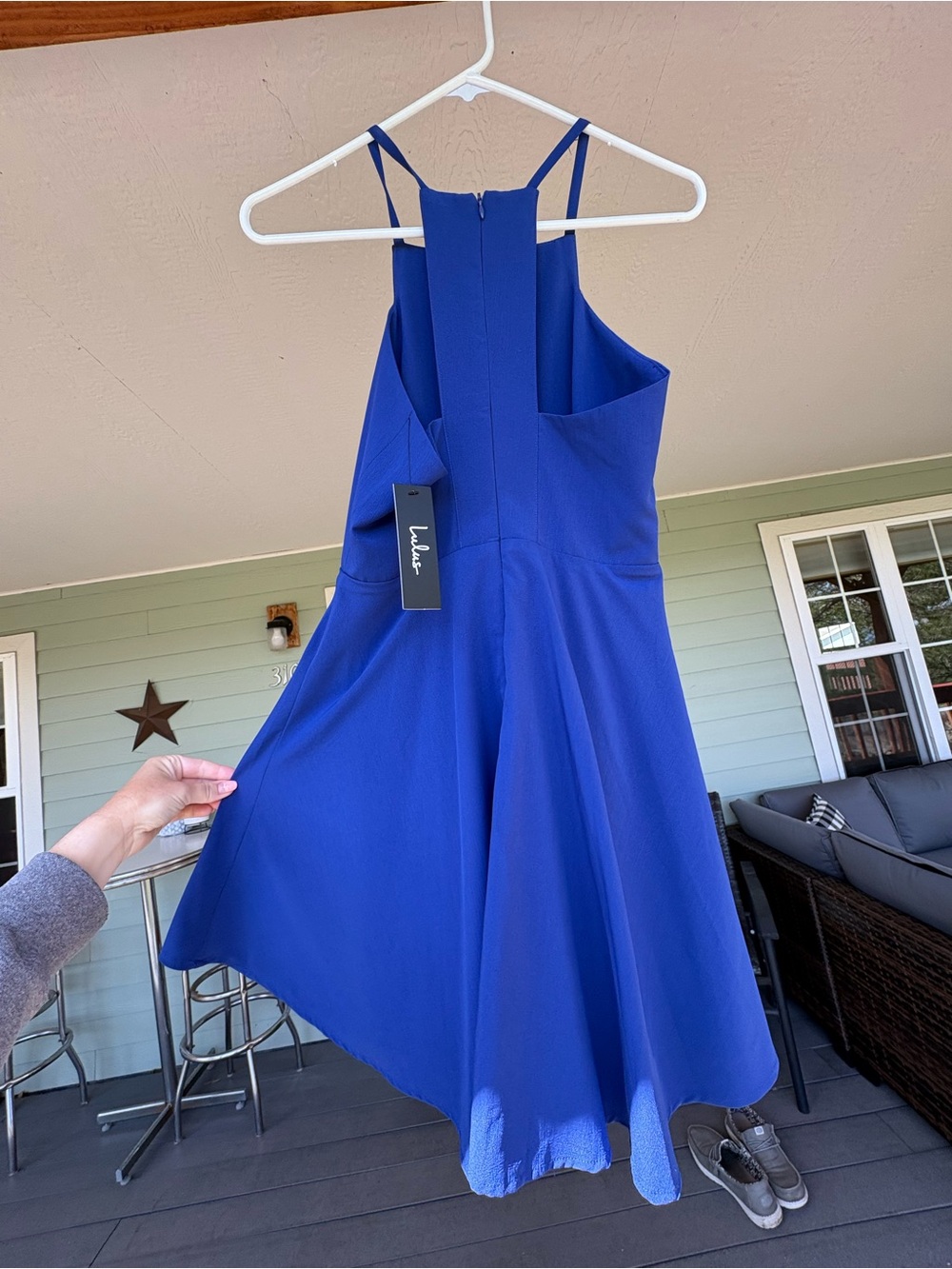 Lulu's Royal Blue Halter Midi Dress